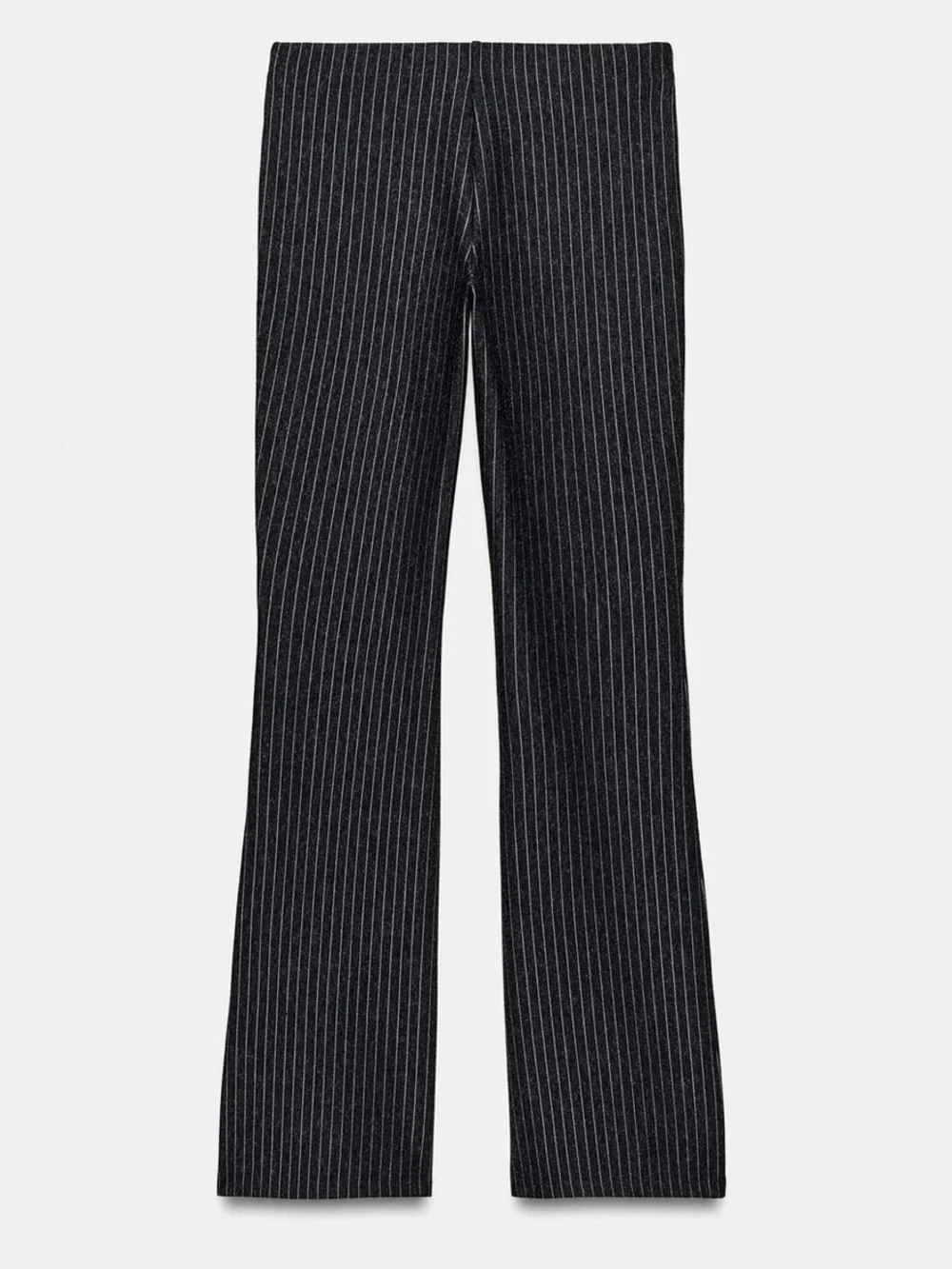 Zara NWT dark gray Pinstripe stretchy slim fit thick legging pants